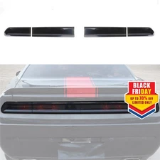 Smoked Black Tail Light Covers Rear Light Guards for Dodge Challenger 2009-2014