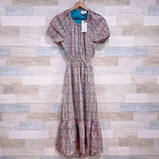 J Crew Side Cutout Organic Cotton Dress Liberty Giorgia Duke Fabric Womens 0