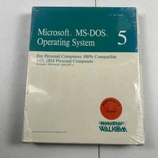 Microsoft MS-DOS Operating System Ver 5 on 3.5 Disks Sealed Big Box OEM RARE PC
