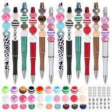 192Pieces DIY Beaded Pens Kit - Beads beadable Supplies Bulk Diamond Art Pen,...