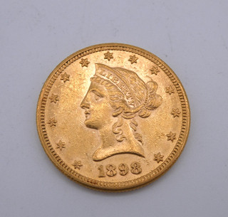 ''Stunning'' 1898 Liberty Head $10 Dollar Gold Eagle Coin F244