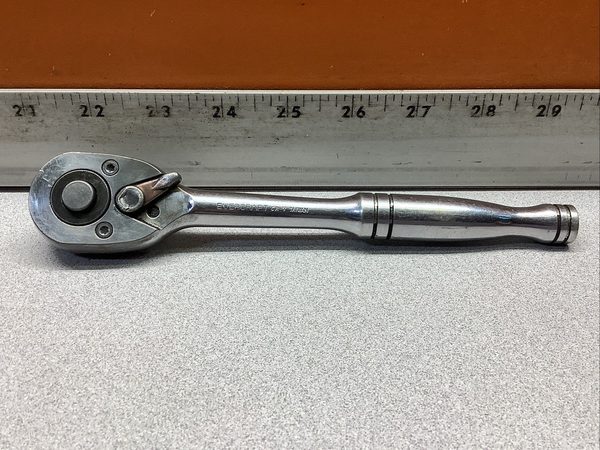 Evercraft Tools CR-V Reversible Teardrop Head Ratchet 3/8” Drive