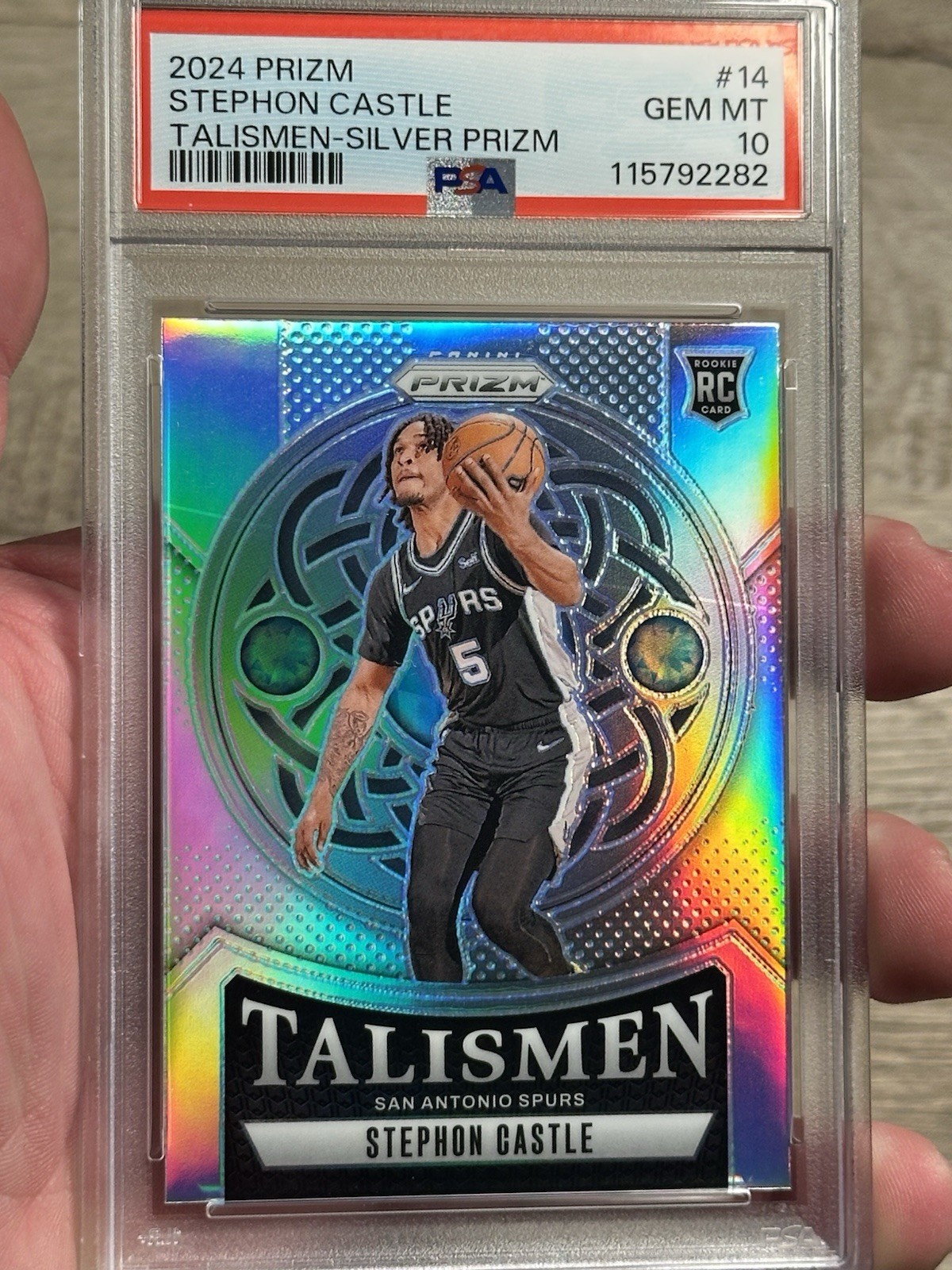 2024 Panini Prizm Talismen Stephon Castle Silver #14 PSA 10