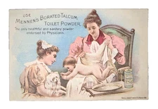 Mennen's Borated Talcum Toilet Powder Victorian Advertising Trade Card