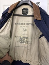 Vintage Mens Bomber Jacket US Air Force 1990 Certificate Of Appreciation Size L