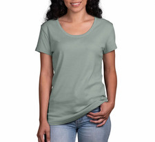 Kirkland Signature Damen U-Ausschnitt Pima Tee - 5755-1-L