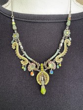 Collana Ayala Bar con perline a strati 19" in labradorite e cristalli