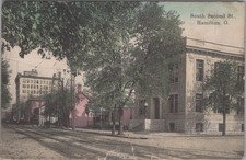 South Second St Hamilton Ohio OH 1910 Streetcar Tracks Postcard