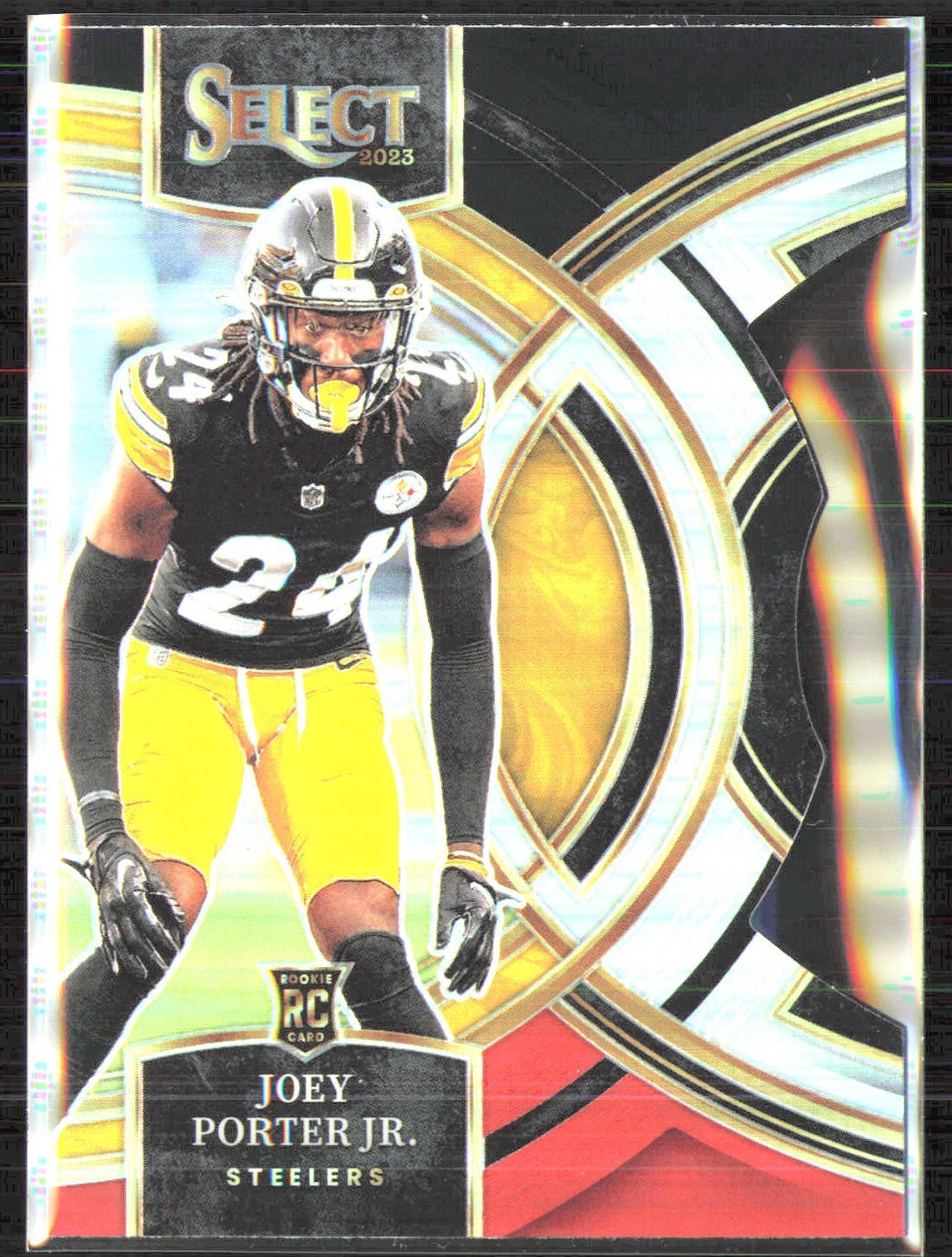 2023 Panini Select #179 Joey Porter Jr. Black and Red Prizms Die Cuts!