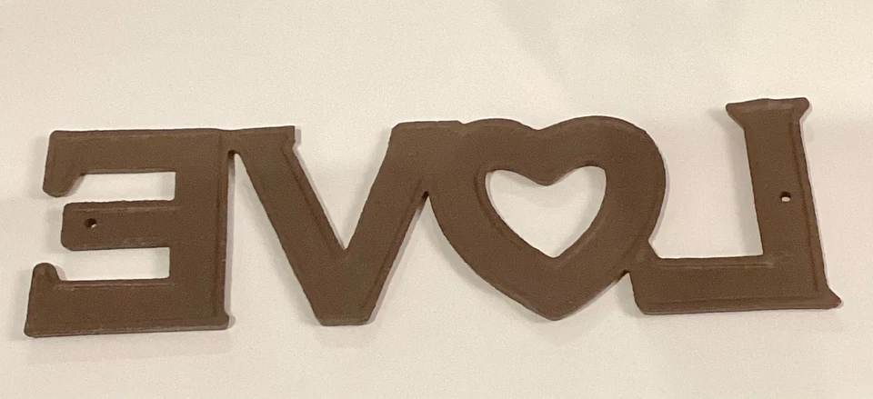 Cast Iron LOVE Shabby Chic Style Sign Decor 11.5" x 3.5" Rustic Letter Sign - Image 4 of 4