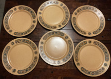 Kiln Craft Bacchus Dinner Plates X 26 cm Mustard Vintage Staffordshire Unused