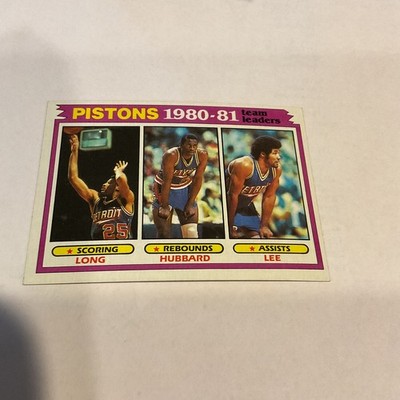 John Long/Phil Hubbard/Ron Lee 1981-82 Topps Detroit Pistons #50 3
