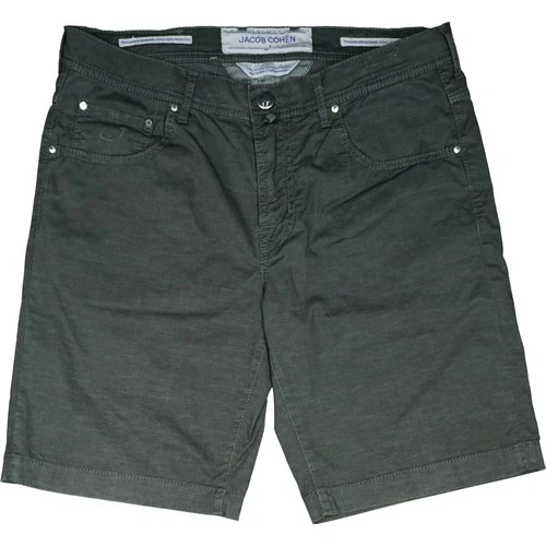 JACOB COHEN W34 Short Grey Check Mens Stretch Capri Bermuda 50 L Summer Thin