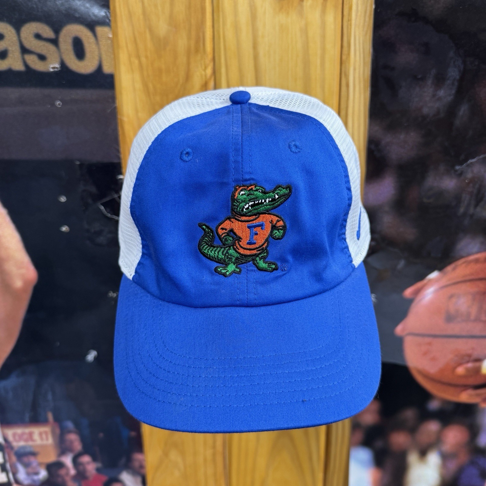 Florida Gators Hat Cap Strap Back Nike Trucker Mesh Dri Fit Heritage86 Blue
