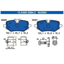 Satz Bremsbeläge Bremsklötze hinten für BMW 2-er U06 X1 U11 X2 U10 | 24352909