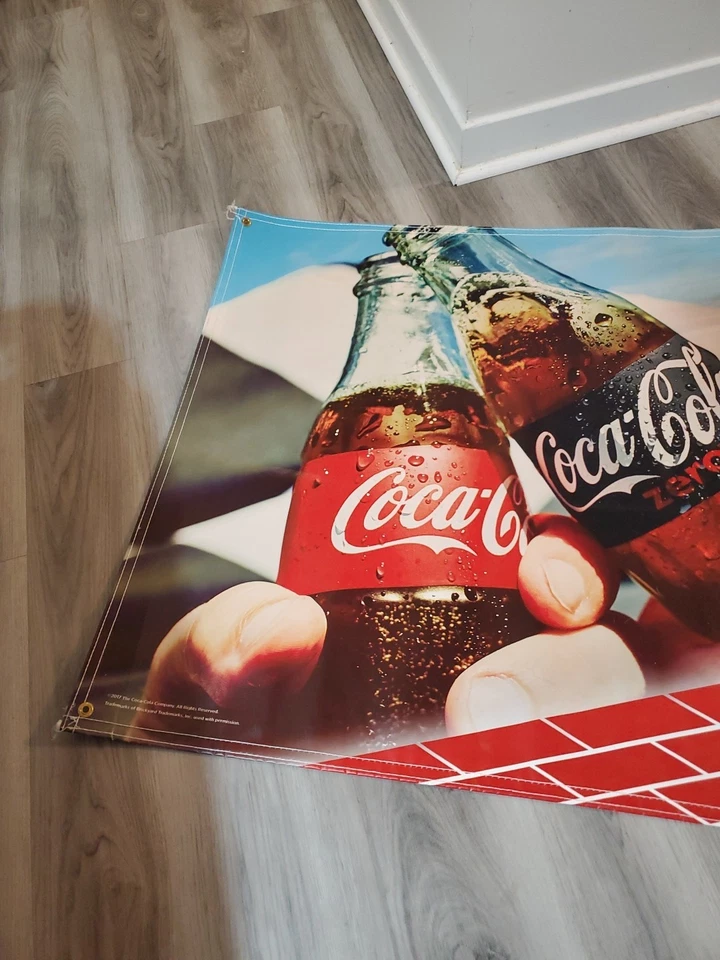 c.2017 Indy 500 Banner Sign Indianapolis Motor Speedway Coca Cola Coke RARE! IMS - Image 4 of 4