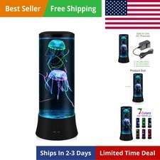 Jellyfish Lamp, LED Fantasy Jelly Fish Light, 7 Color Setting Jellyfish Tank ...