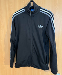 adidas Originals Herren Trainingsjacke M Schwarz/Weiß 3 Streifen Reißverschluss