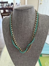 The Strand Necklace Rhinestone Chai and Bead