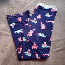Nite Nite Munki Munki Snowman Pajama Bottoms Size M Sloths Coffee Lounge Pants