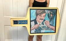 Vtg 1970s Ford Dealership Sign Lighted Display Original Gas Oil Automotive Car