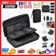 Large Hard Travel Electronic Organizer Case for MacBook Power Adapter Charger...