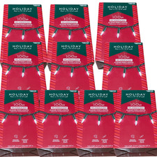10 Pack Holiday Living 100ct Clear Mini Lights Indoor Outdoor Christmas 165137