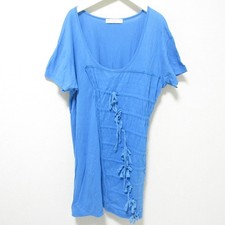 STELLA McCARTNEY Short Sleeve U-Neck Tunic Mini Dress Size 40 Blue Women USED