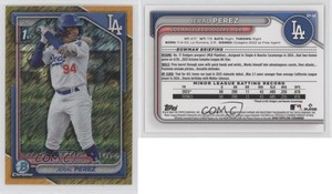 2024 Bowman Chrome Prospects Gold Shimmer Refractor /50 Jeral Perez #BCP-158