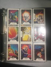 Marvel Ghost Rider Series 1 2 Trading Cards Full Sets 10 Glow Cards 1990