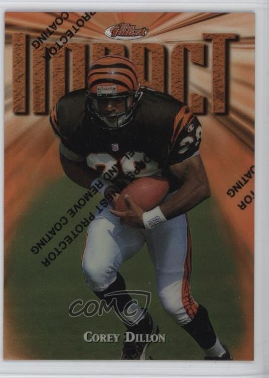 1997 Topps Finest Refractor Corey Dillon #176 17wy