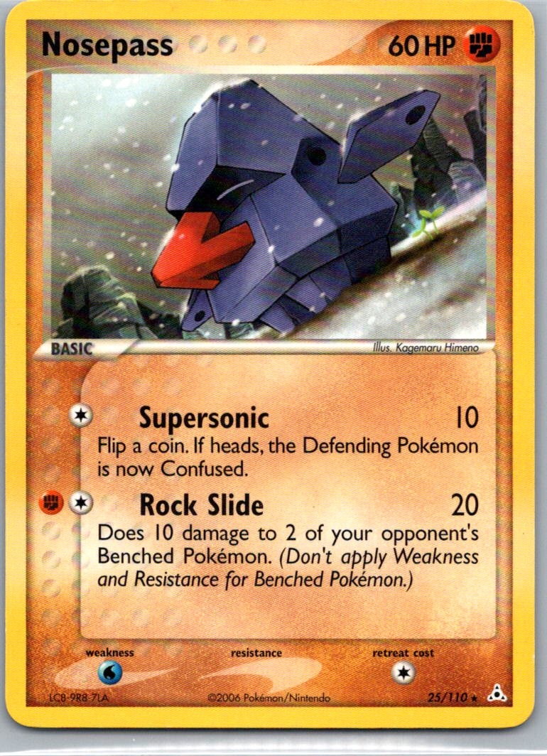 Pokemon TCG Nosepass 25/110 Holon Phantoms NM