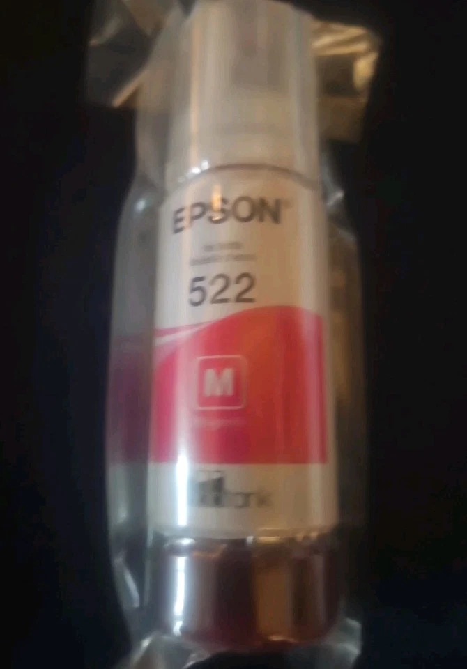 2 - Genuine Epson 522 Ink EcoTanks. 1-Cyan & 1- Magenta FREE FAST SHIPPING! - Image 4 of 4