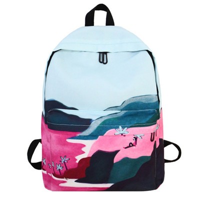 Weiblicher Canvas Reiserucksack Frauen Rucksack Schulranzen für Teenager Mädchen 1473