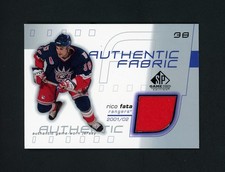 Rico Fata 2001-02 UD Authentic Fabric Game-Worn Jersey - NY Rangers #AF-RF MINT