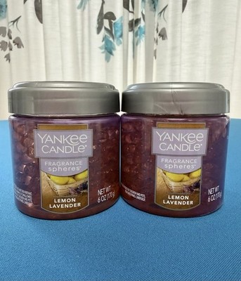Yankee Candle Fragrance Spheres Neutralizing Beads LEMON LAVENDER Lot of 2 New