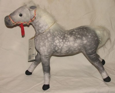 Breyer plush stuffed animal horse dapple gray Stallion poseable arabian
