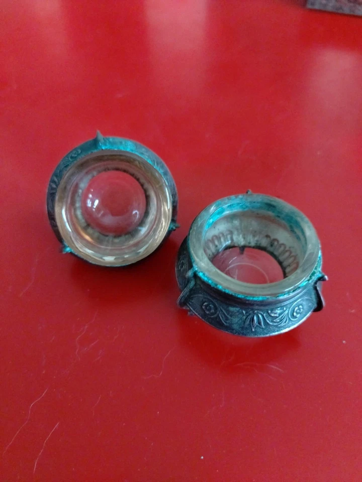 Ancien Saleron Métal Argenté Russe Hommet Old Russian  - Photo 4/4