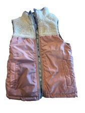 Vest Buffalo David Bitton Kids' Reversible Vest Pink Silver Sz XS 5/6 1106.2