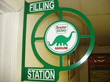 SINCLAIR DINO 60S ERA WALL FLANGE ADVERTISING SIGN