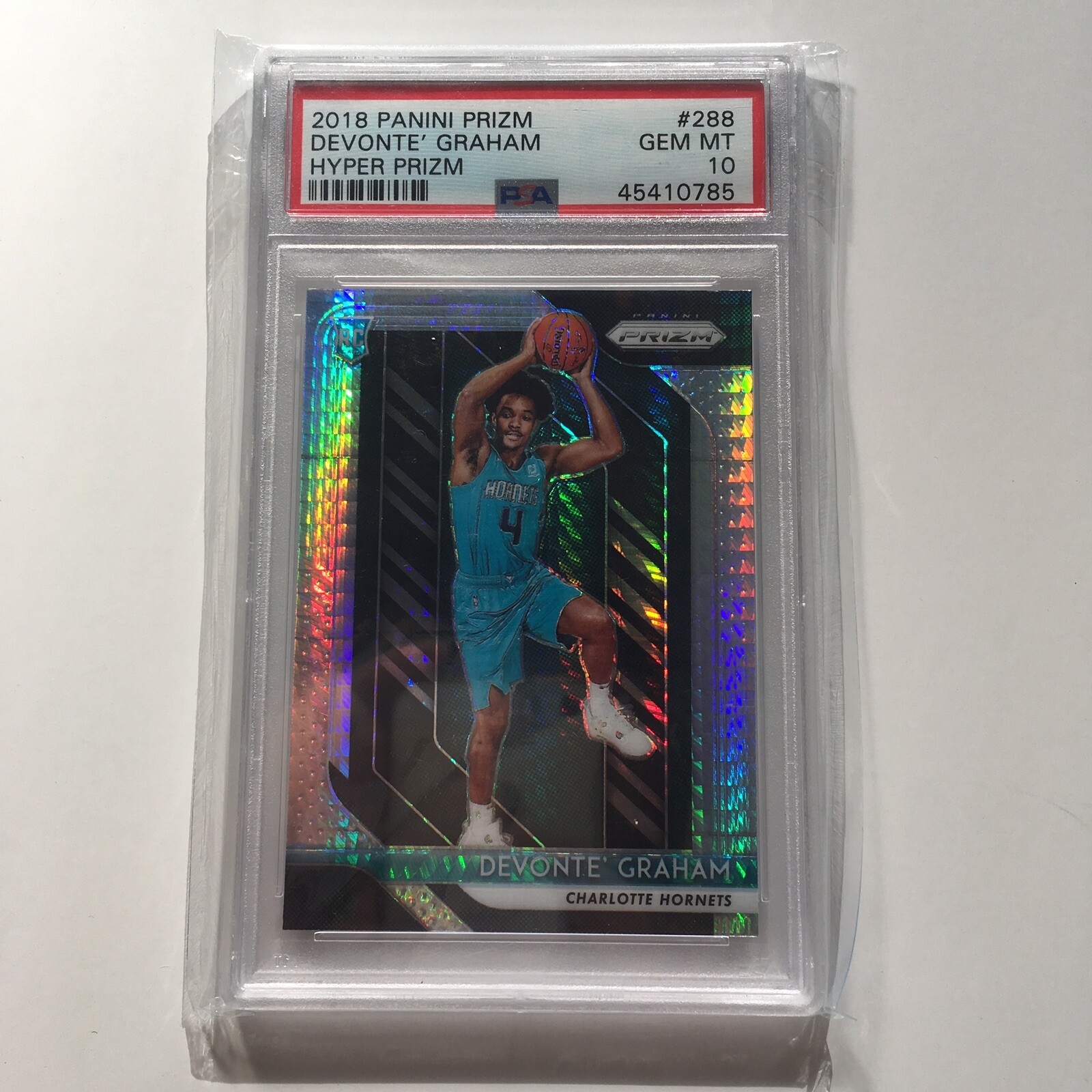 2018 Panini Prizm Hyper Prizm Devonte Graham #288 Rookie PSA 10 Gem Mint