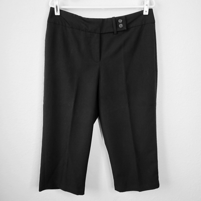 womens black dress capris Puweer Women's Black Capri Pants