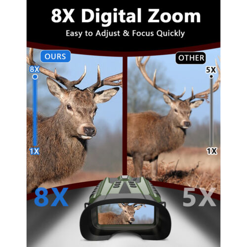 2.5K Night Vision 8X Binoculars Infrared Digital Goggles 3'' IPS Screen Hunting - Picture 12 of 56