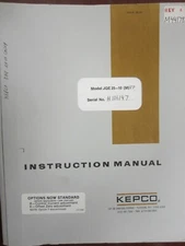 Kepco Power Supply Model JQE 25-10 (M) VP Instruction Manual
