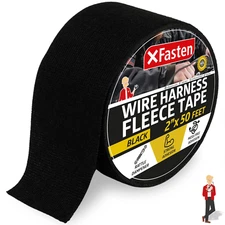 Wire Harness Tape 2 Inch X 50 Ft Residue-Free Cloth Electrical Felt Tape for Aut