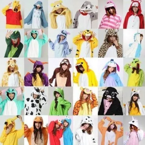 Mens Ladies Fleece Pyjama Pajamas Kigurumi Onsies Adults Animal Costume UK - Picture 7 of 68