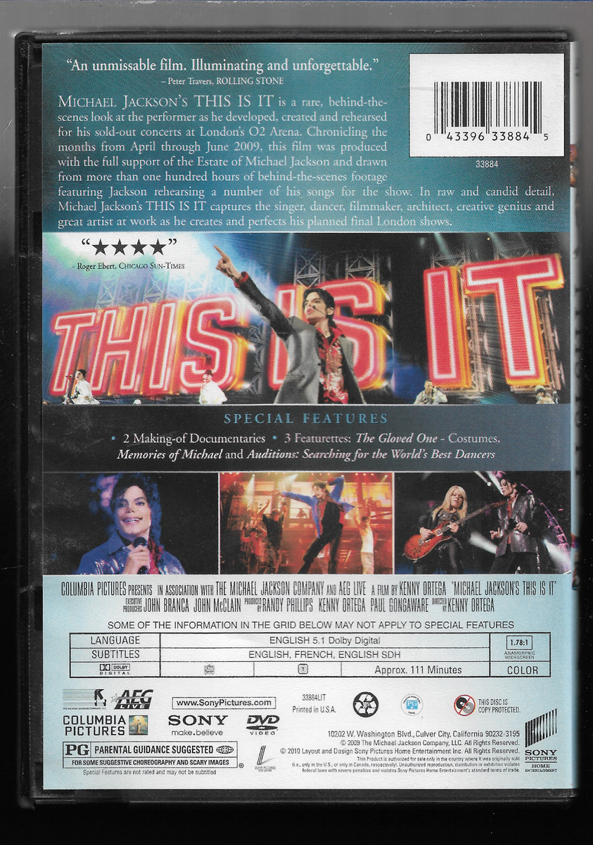Michael Jacksons This Is It (DVD) | eBay