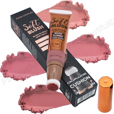 Blush in crema lunga durata Fard liquido applicatore spugnetta Face Complex