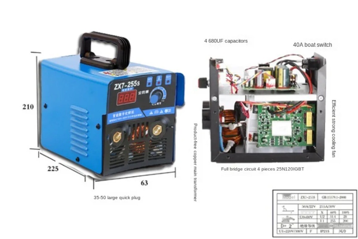 ZX7-255/285 Inverter DC Manual Arc Welding Voltage Portable