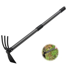 Garden Hoe and Cultivator, 31 Inch Long Heavy Duty Hand Hoe Garden Tool with ...